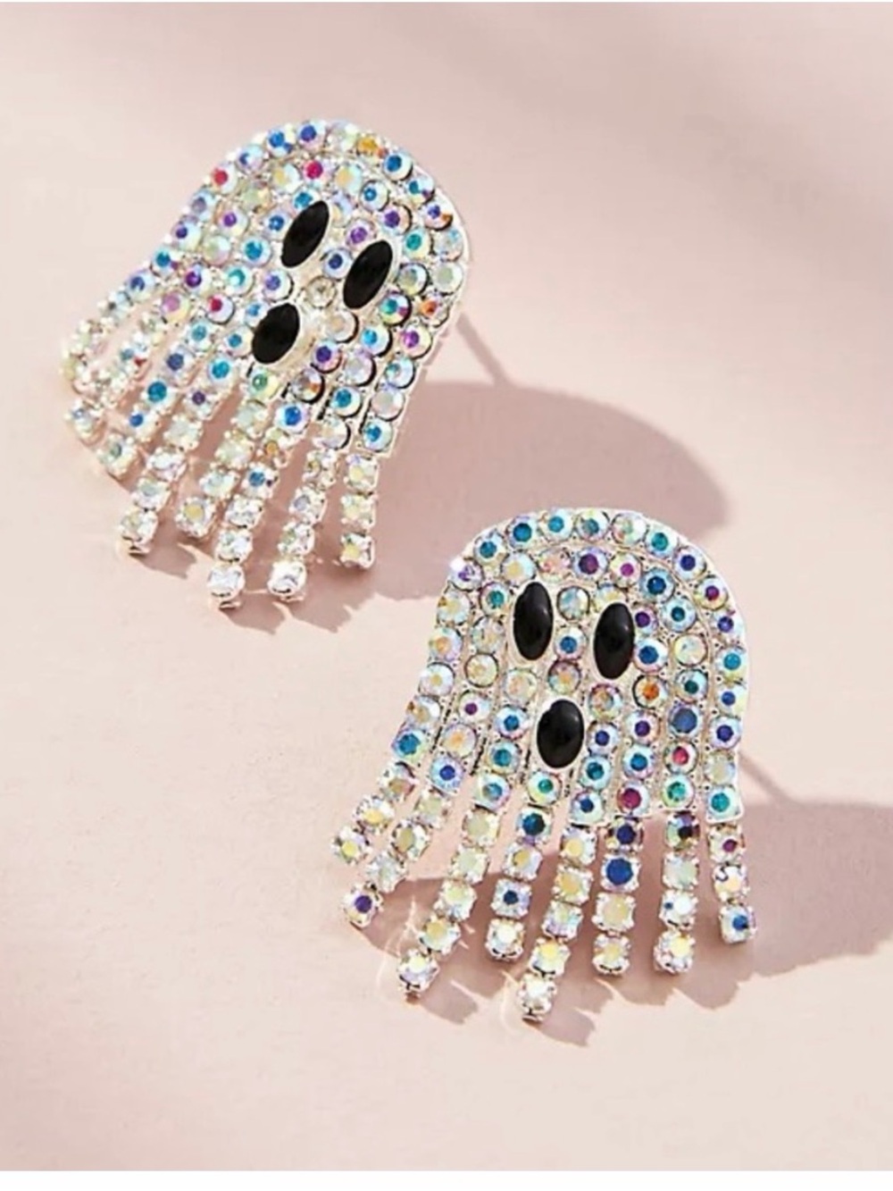 BaubleBar Spooked Out Crystal Ghost Chain Earrings